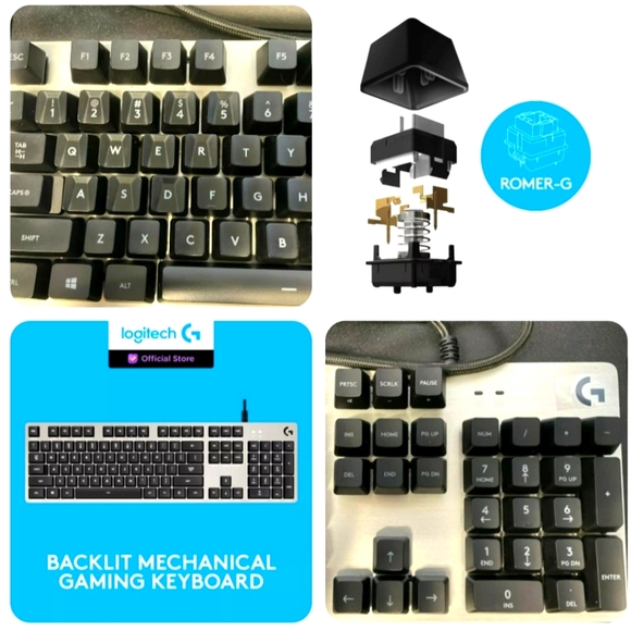 Logitech G413 Sliver Wired USB Gaming Keyboard Romer-G - Picture 5 of 5